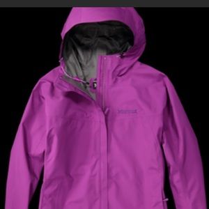 Magenta/purple rain coat